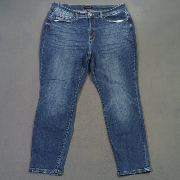 Judy Blue Jeans Women's 20W Blue Boyfriend Fit Denim High Rise - Picture 1 of 12